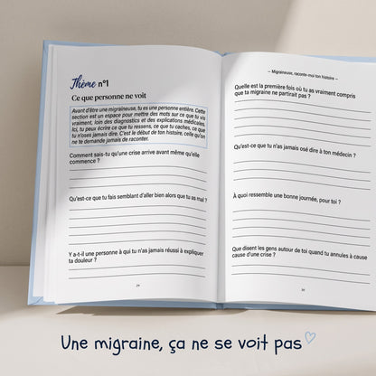 Journal guidé - Migraineuse, mais surtout toi : raconte-moi ton histoire
