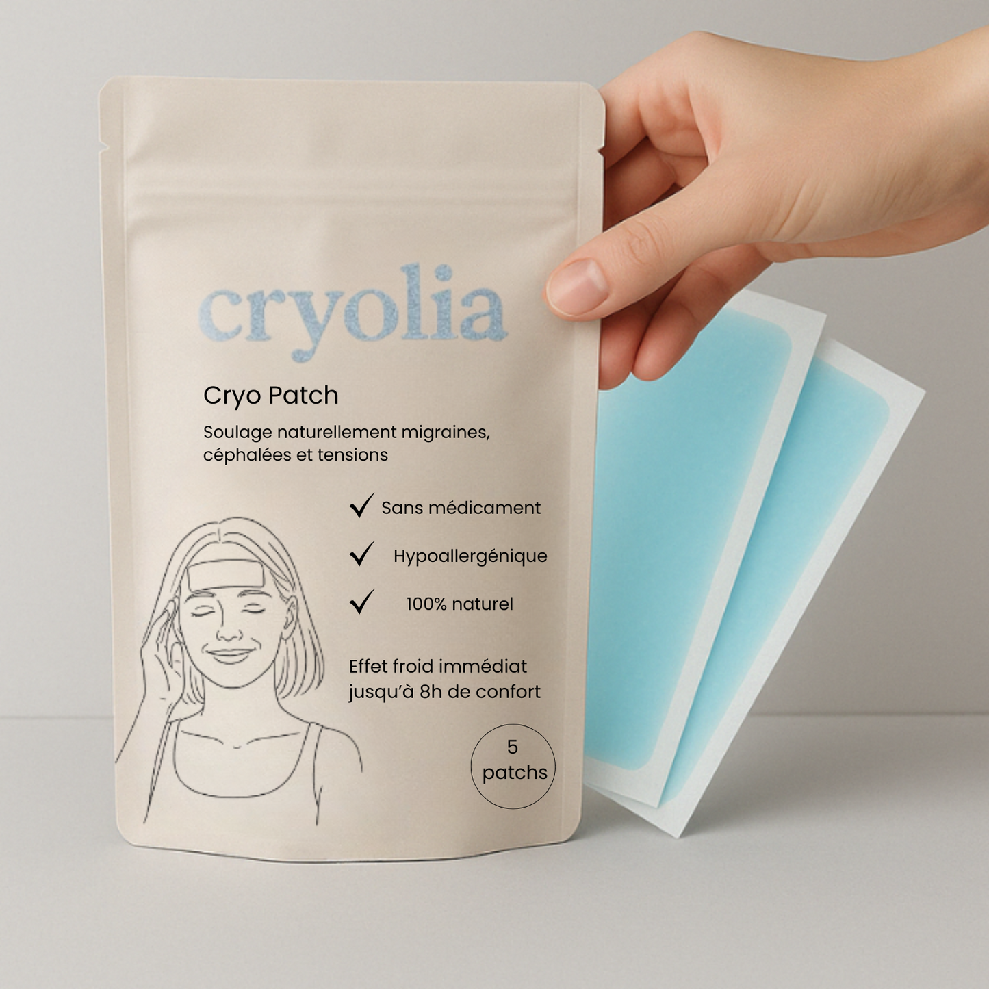 Patch Cryolia : 8h contre migraines & céphalées